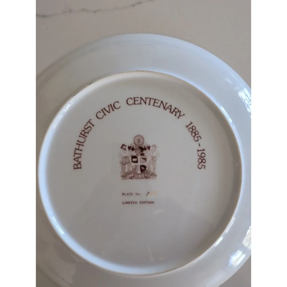 limited edition collector plate celebrate the Bathurst Civic Centenary